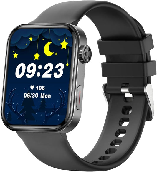 Foom S4 1.91'' Large Screen Smart Watches for Men Women, 100+ Sports Modes Fitness Tracker, Heart Rate/Blood Oxygen/Sleep Monitor, BT5.2 IP67 Waterproof, Compatible with Android & Ios