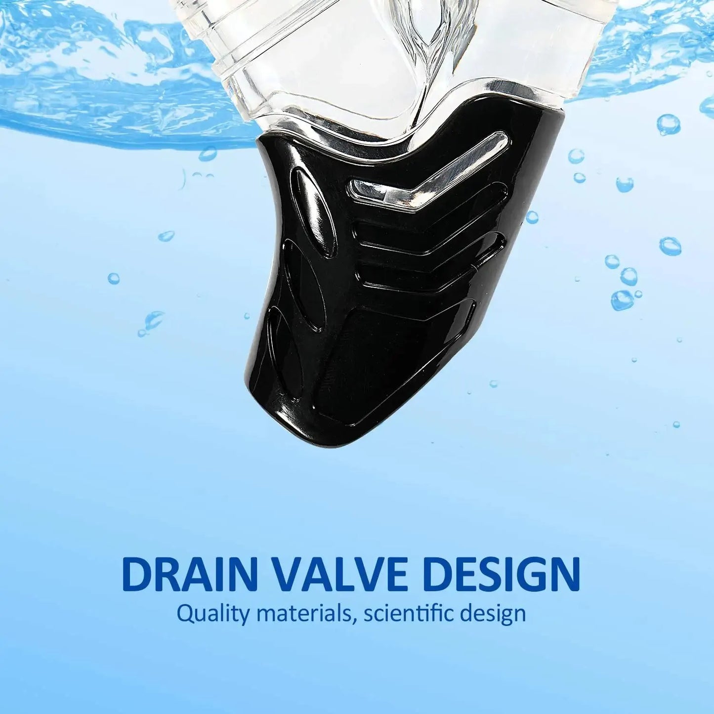 Dry Snorkel Tube Easy Breath Scuba Diving Splash Guard Top Valve Swimming Underwater Equipment for Adults Kids Men Women Youth