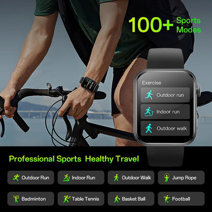 Foom S4 1.91'' Large Screen Smart Watches for Men Women, 100+ Sports Modes Fitness Tracker, Heart Rate/Blood Oxygen/Sleep Monitor, BT5.2 IP67 Waterproof, Compatible with Android & Ios